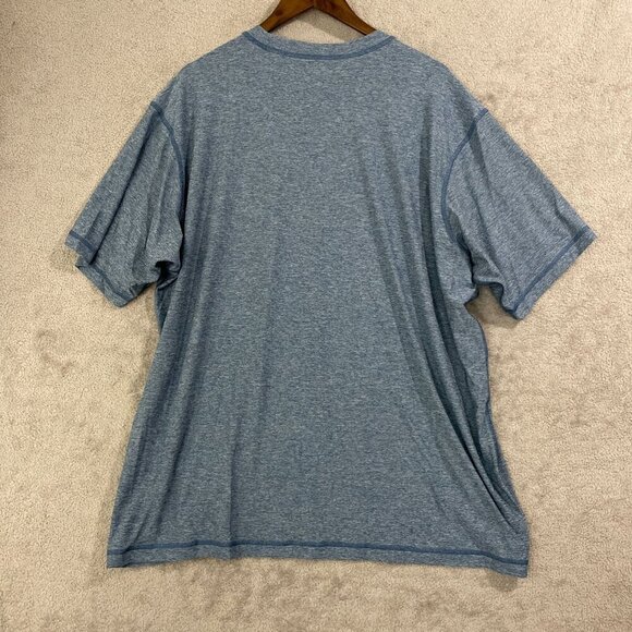 NWOT Lands' End Men's XXL Heather Blue Active T-Shirt Short Sleeve - Picture 3 of 7